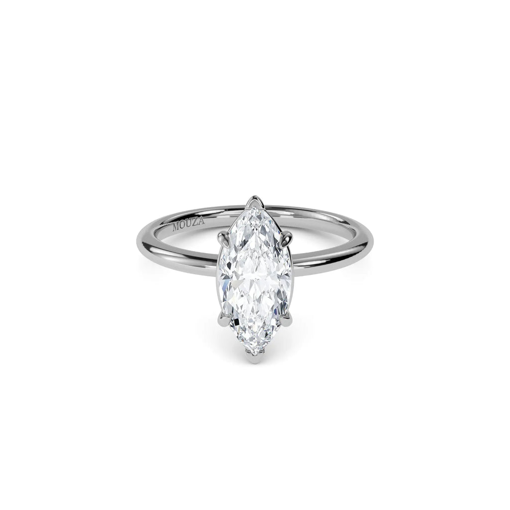 1.50ct Natural Diamond Marquise Solitaire Engagement Ring