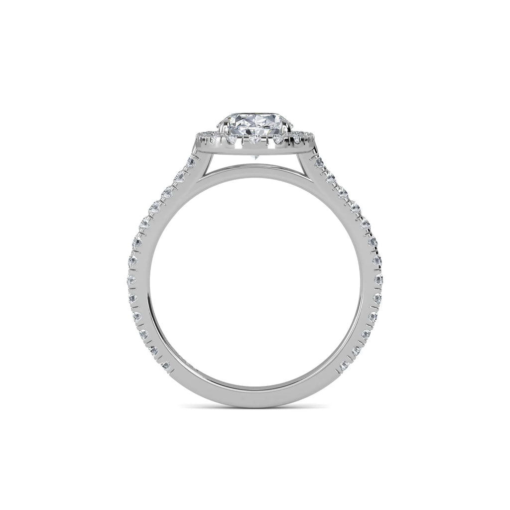 1.20ct Lab Grown Diamond Oval Halo Engagement Ring